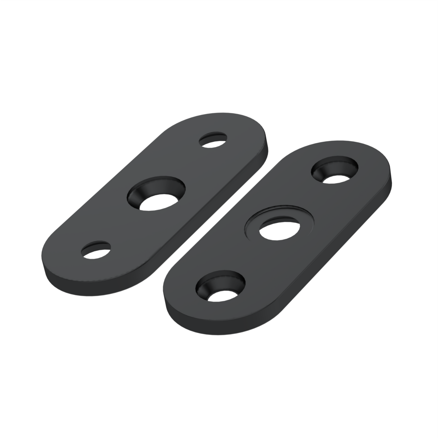 ANSCHRAUBPLATTE | GESENKT | RAL 9005 TIEFSCHWARZ MATT