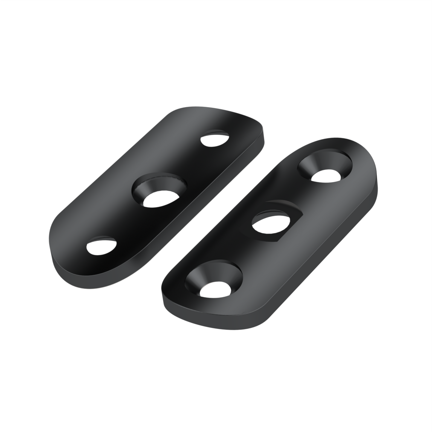 ANSCHRAUBPLATTE | GESENKT | RAL 9005 TIEFSCHWARZ MATT