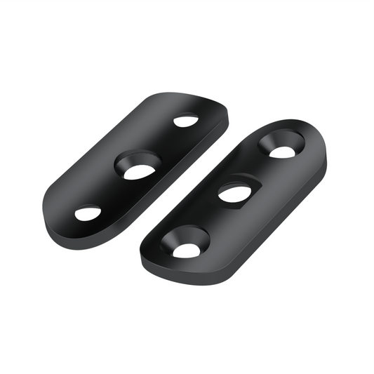 ANSCHRAUBPLATTE | GESENKT | RAL 9005 TIEFSCHWARZ MATT