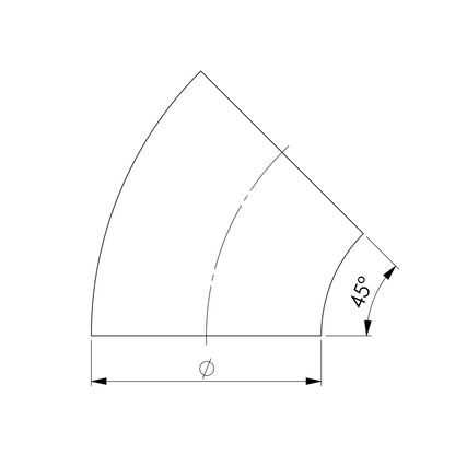 Schweissbogen 45° | Bauart 3 | Edelstahl