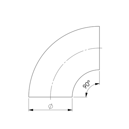 Schweissbogen 90° | Bauart 3 | Stahl