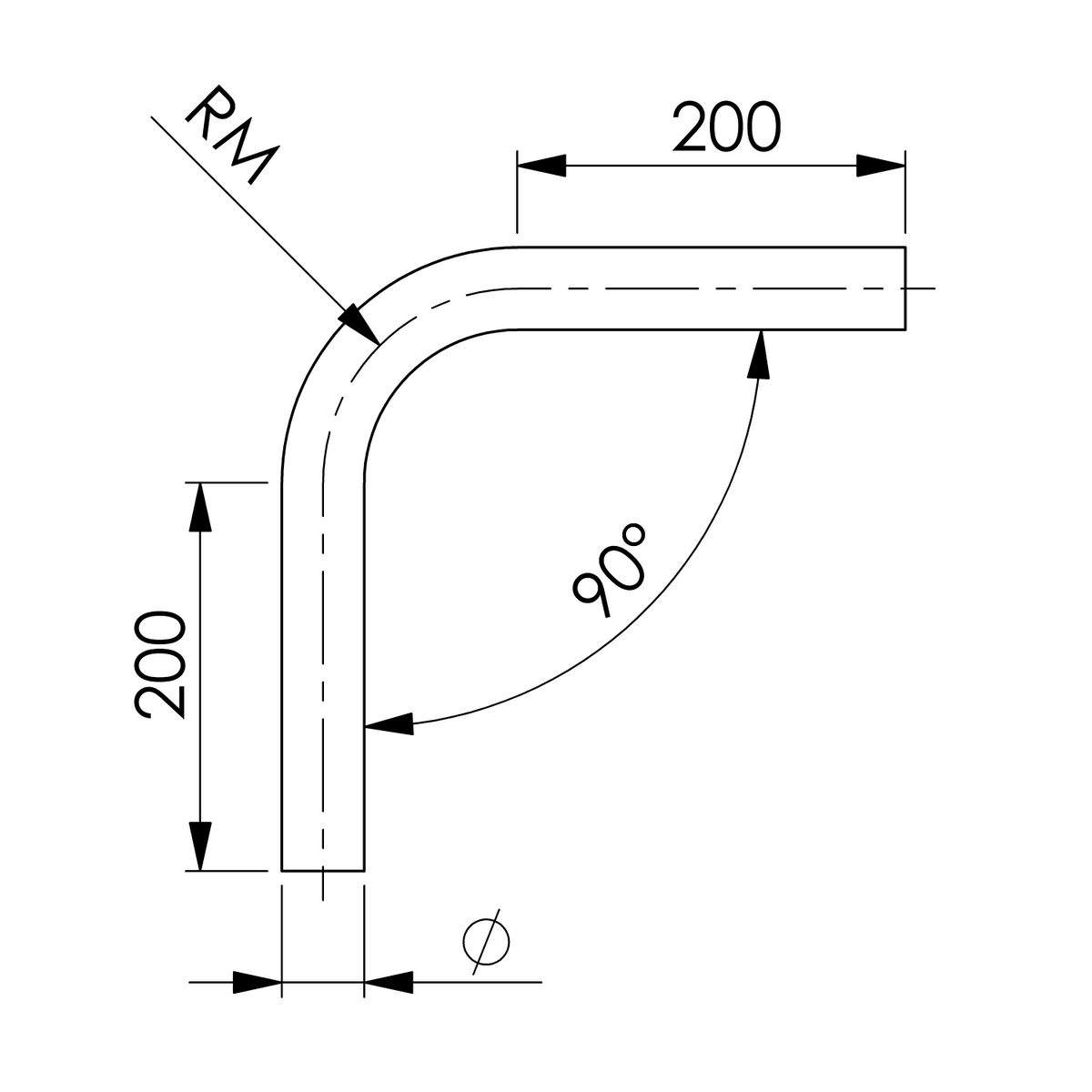 Rohrbogen 90° | Stahl