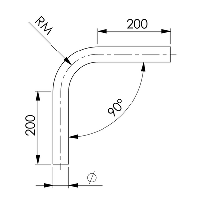 Rohrbogen 90° | Stahl