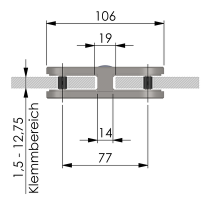 GLASKLEMME 180° | MODELL 2056