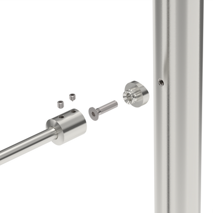 TRAVERSENHALTER MIT STIRNLOCH