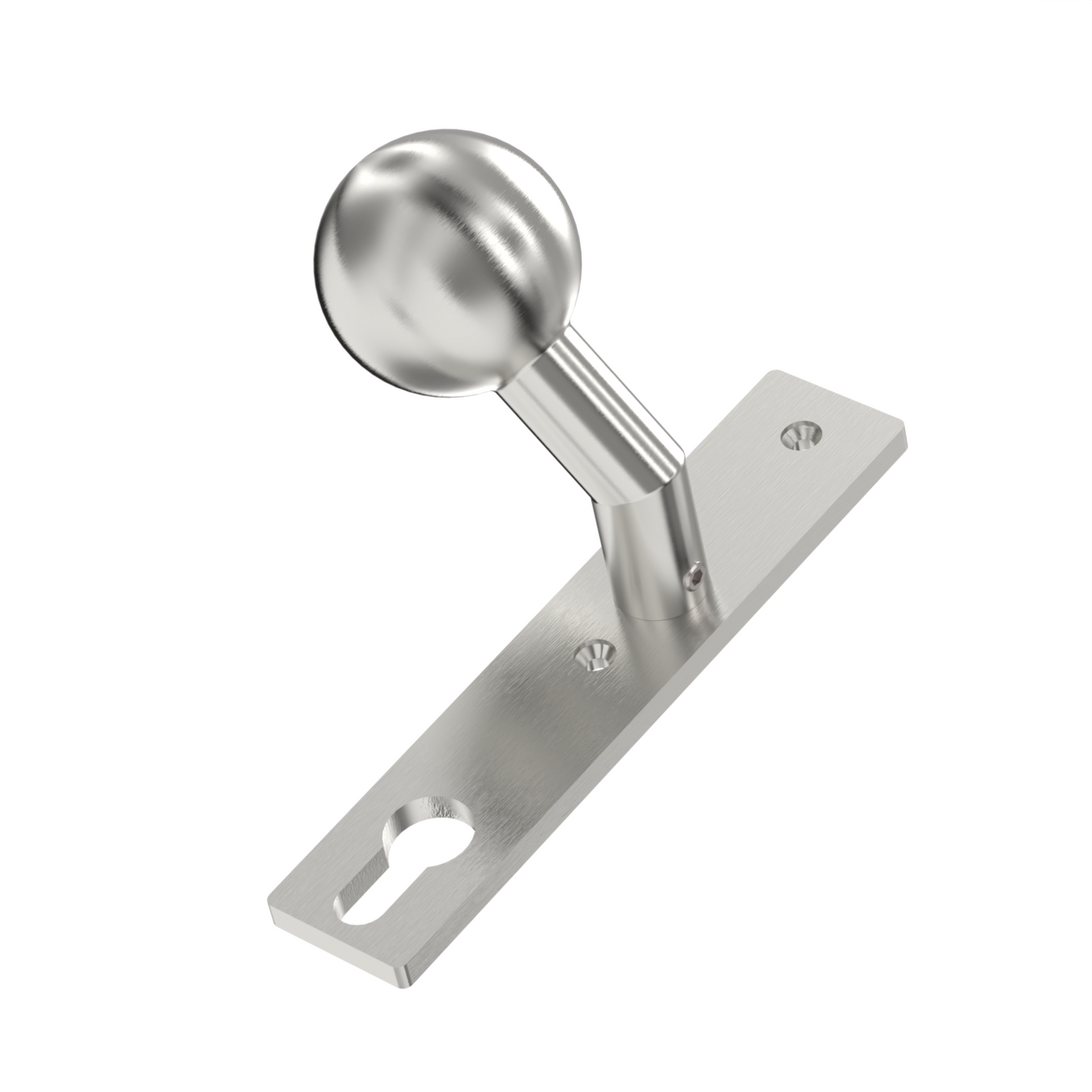 Türknopf gekröpft auf Langschild feststehend