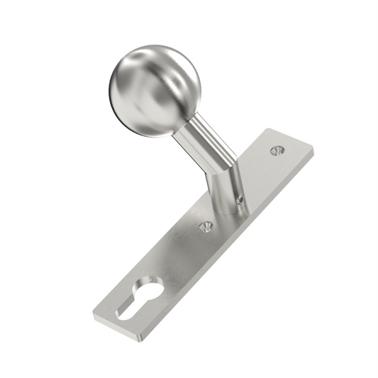 Türknopf gekröpft auf Langschild feststehend